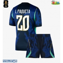 Brasil Lucas Paqueta #20 Bortedraktsett Barn VM 2026 Kortermet (+ Korte bukser)